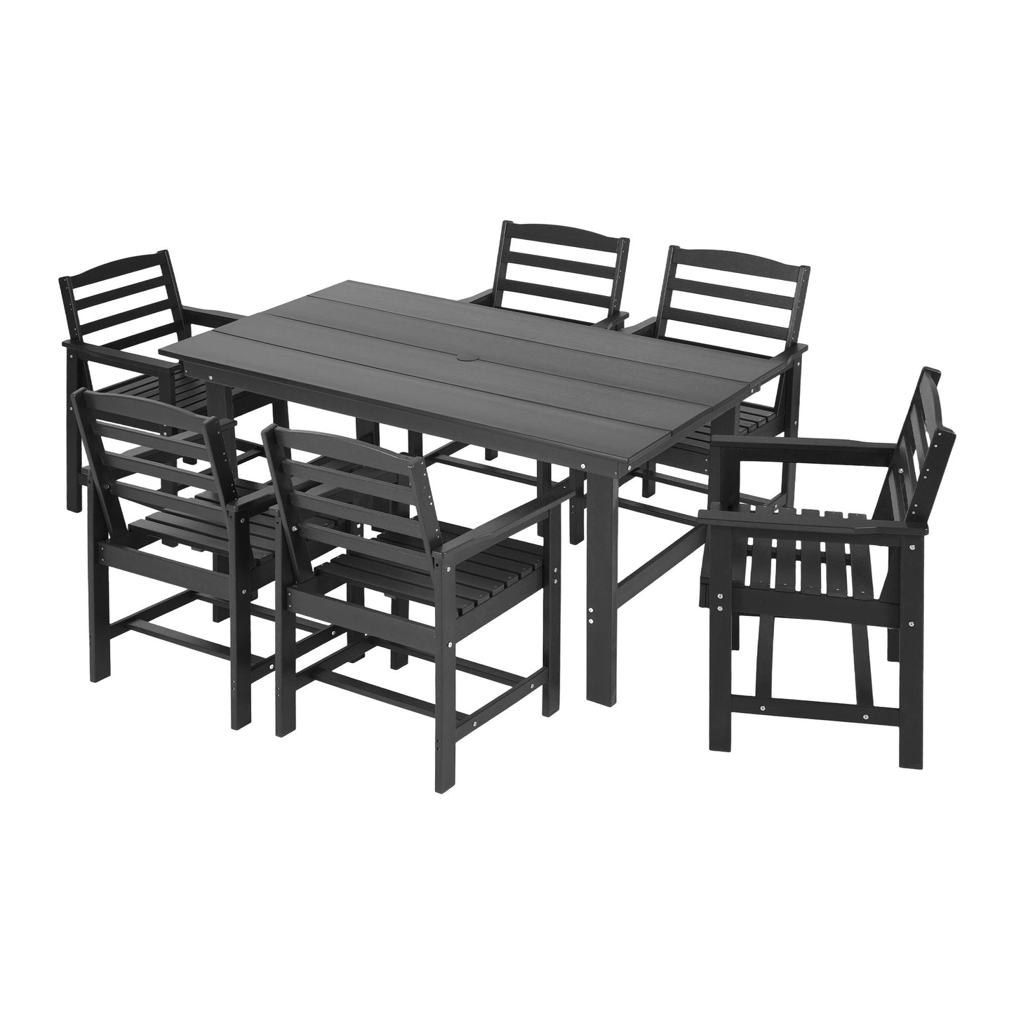 Gardeon 7 Piece Outdoor Dining Set HDPE Table and Chairs