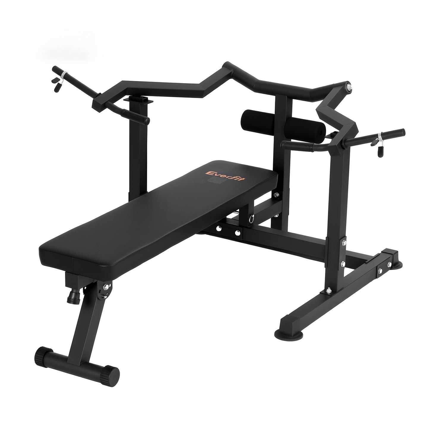 Everfit adjustable weight bench with squat rack for home gym workouts
