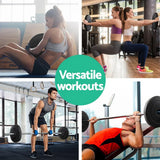 People using weight plates in various gym exercises, highlighting versatile workouts