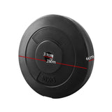 10kg black weight plate with 31cm diameter, 3.1cm hole, and 6cm thickness, gym equipment