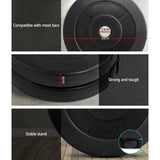 10kg black weight plate with 31cm diameter, 3.1cm hole, 6cm thickness, durable and stable