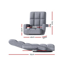 Artiss Swivel Floor Lounge Chair | Grey