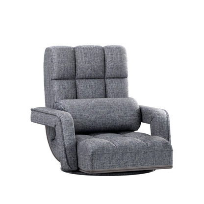 Artiss Swivel Floor Lounge Chair | Grey