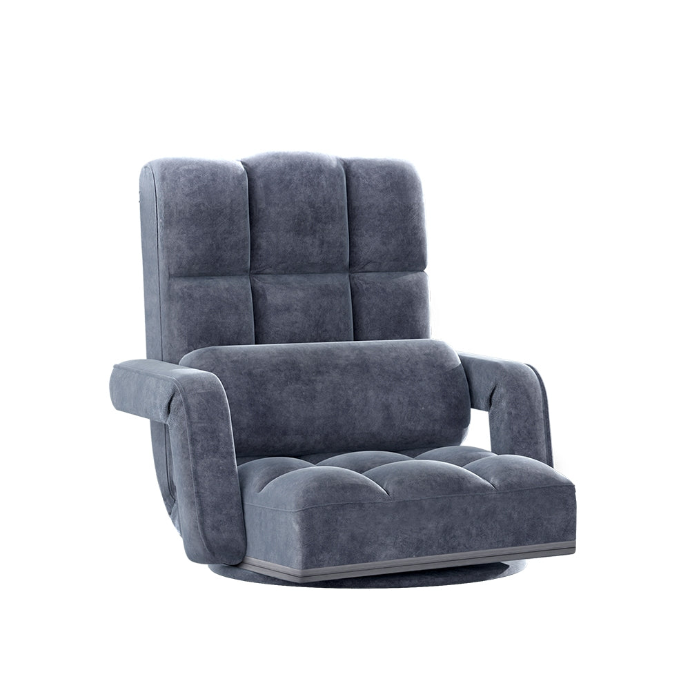 Artiss Swivel Floor Lounge Chair | Charcoal