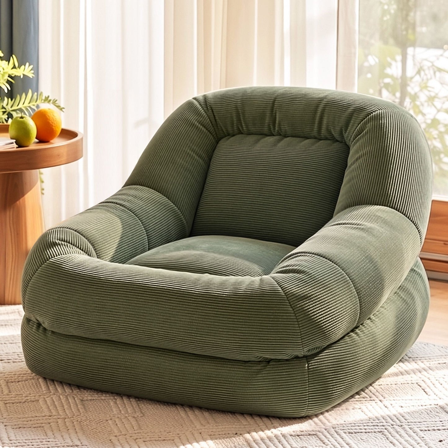 Artiss Cloud Armchair Corduroy Green