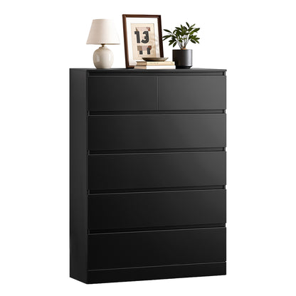 Artiss PEPE 6-Drawer Tallboy | Black