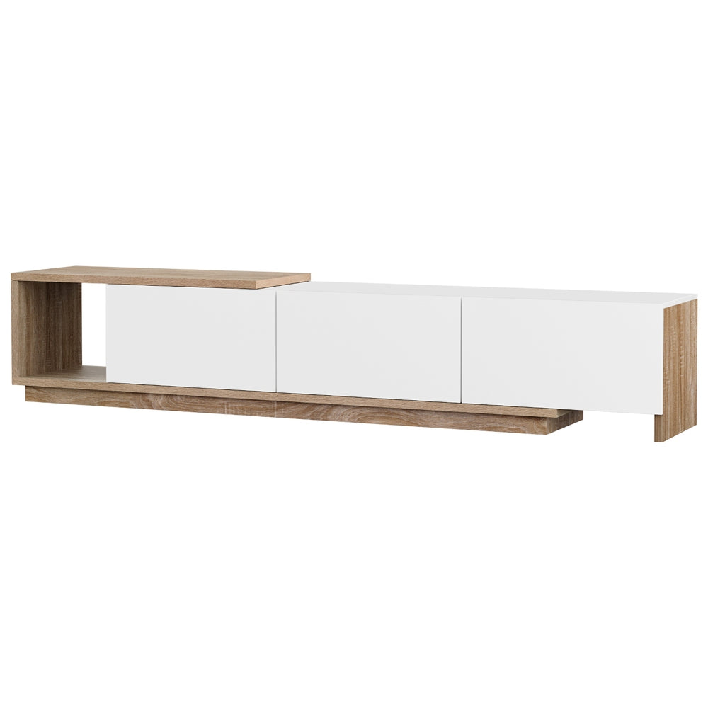 Artiss Extendable TV Unit 190 to 260cm | Oak and White