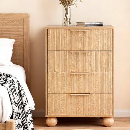 Artiss 4-Drawer Dresser | Pine