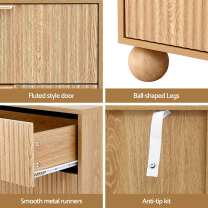 Artiss 4-Drawer Dresser | Pine