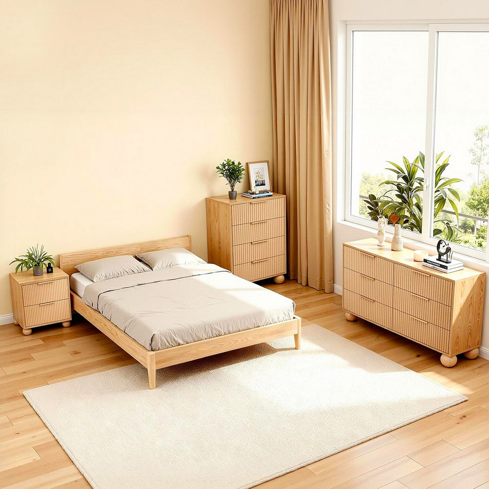 Artiss 4-Drawer Dresser | Pine