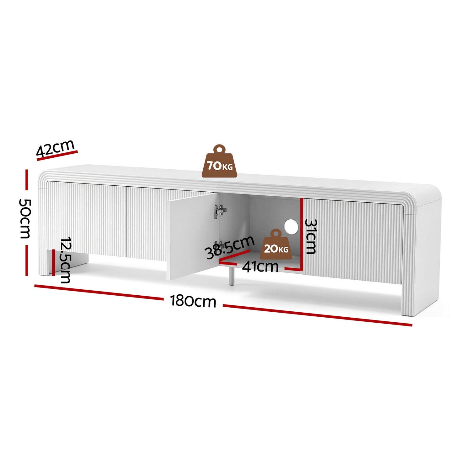 Artiss TV Unit 180cm | White