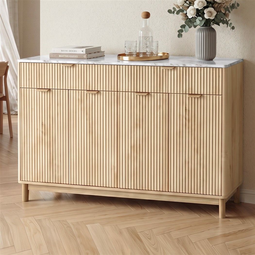 Artiss Buffet Sideboard 140cm Marble Effect Pine