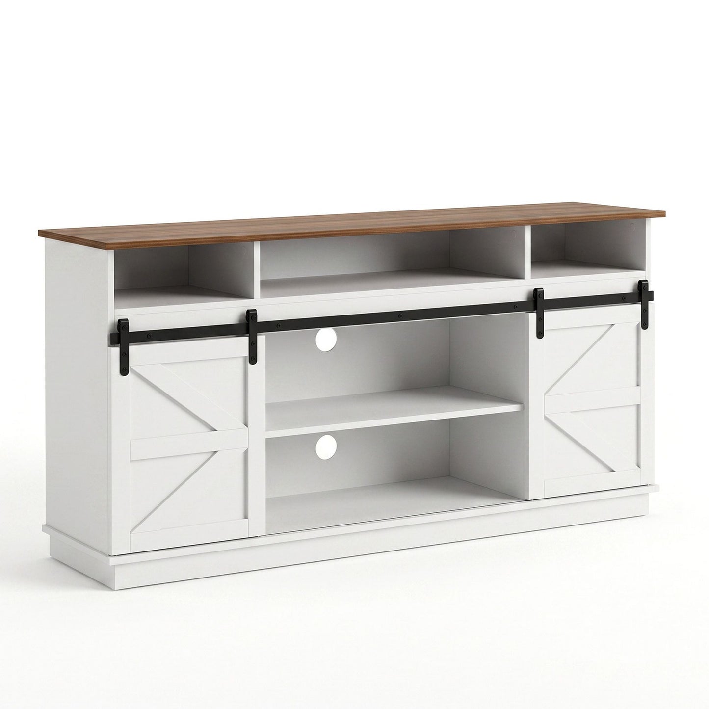 Artiss Buffet Sideboard Cabinet 150cm with Sliding Barn Doors White