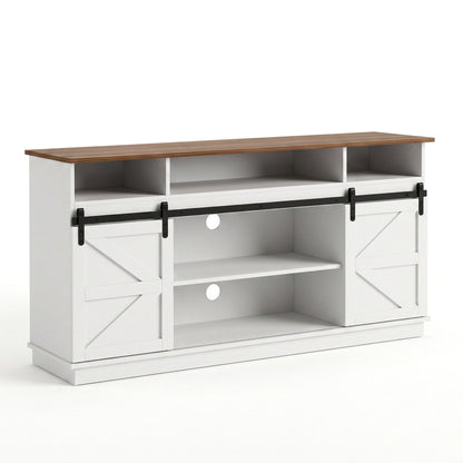 Artiss Buffet Sideboard Cabinet 150cm with Sliding Barn Doors White