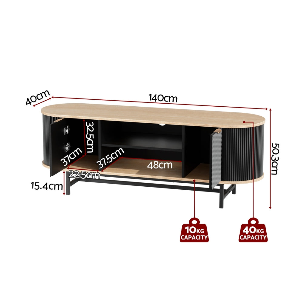 Artiss TV Unit 140cm | Black and Pine