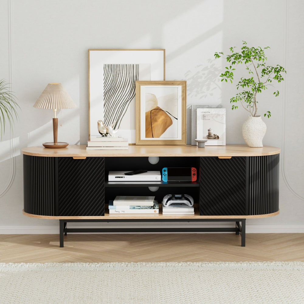 Artiss TV Unit 140cm | Black and Pine