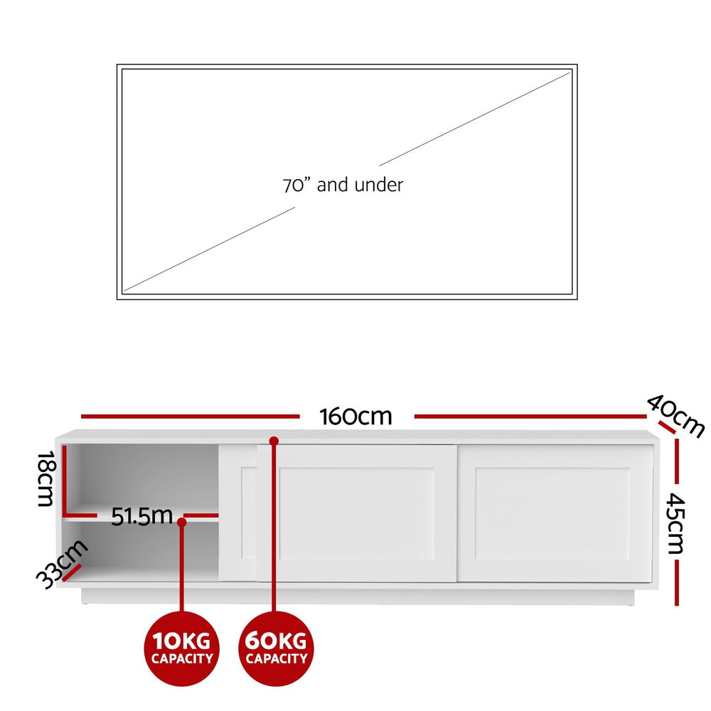 Artiss 3-Cabinet TV Unit 160cm | White