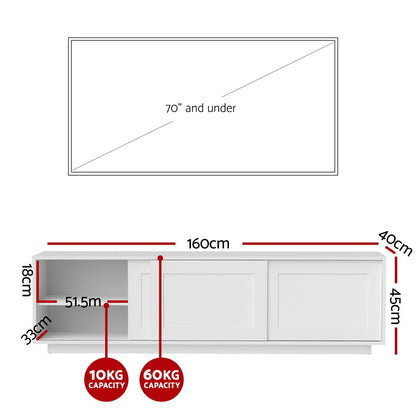 Artiss 3-Cabinet TV Unit 160cm | White