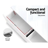 White drawer with dimensions 40cm x 25cm x 12.5cm, features anti-rust runners.