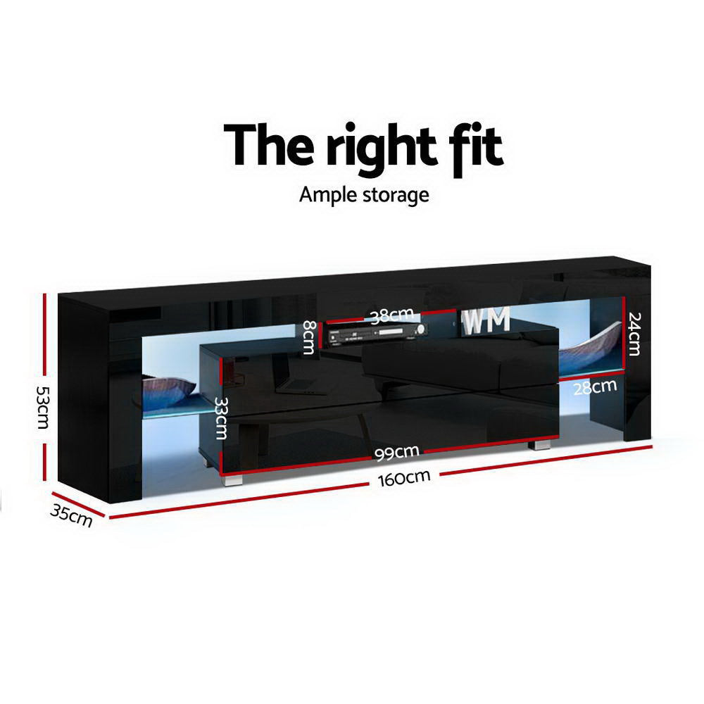 Artiss LED TV Entertainment Unit 160cm | Black