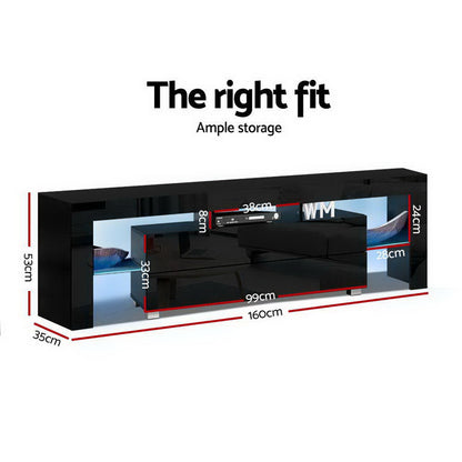 Artiss LED TV Entertainment Unit 160cm | Black