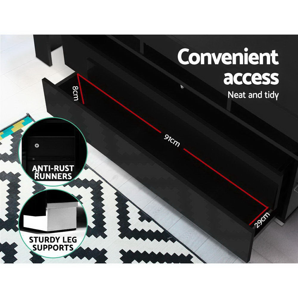 Artiss LED TV Entertainment Unit 160cm | Black
