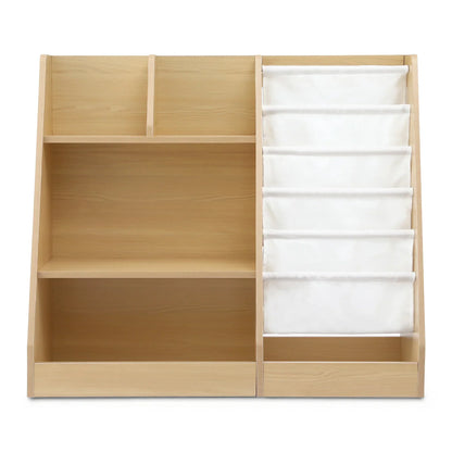 Keezi Kids Bookshelf Wood - Children's Bookcase Storage Rack with Display Shelves