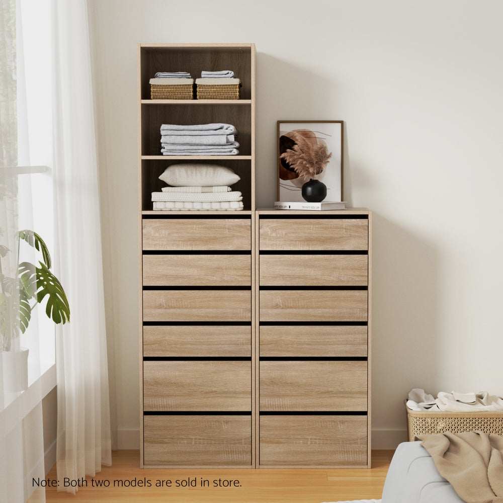 Artiss 6-Drawer Tallboy | Pine