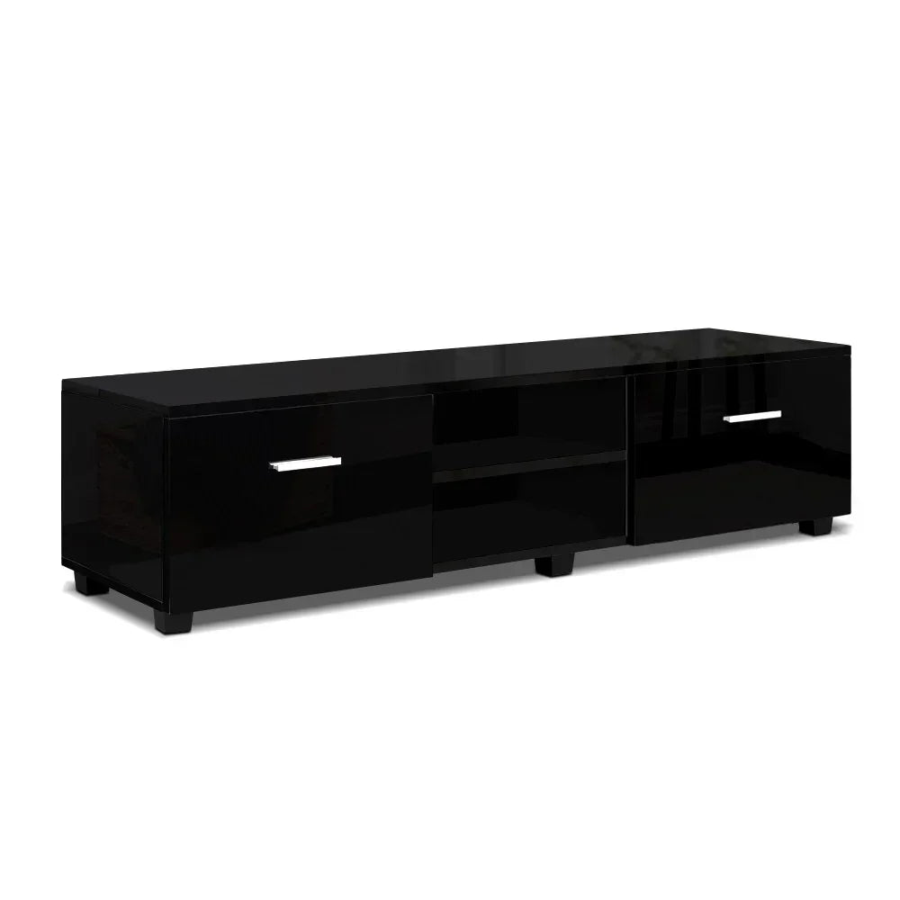 Artiss Entertainment Unit TV Cabinet 140cm Black Jim - Stacks Warehouse