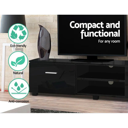 Artiss Entertainment Unit TV Cabinet 140cm Black Jim - Stacks Warehouse