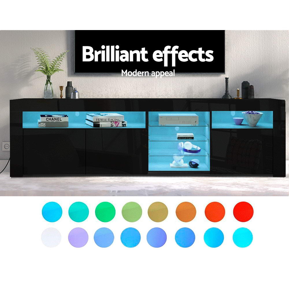 Artiss Bobi LED TV Entertainment Unit 180cm | Black