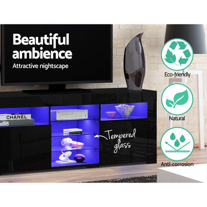 Artiss Bobi LED TV Entertainment Unit 180cm | Black