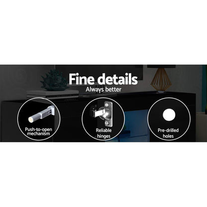 Artiss Bobi LED TV Entertainment Unit 180cm | Black
