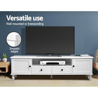 Artiss TV Cabinet Entertainment Unit 160cm White Kubi - Stacks Warehouse