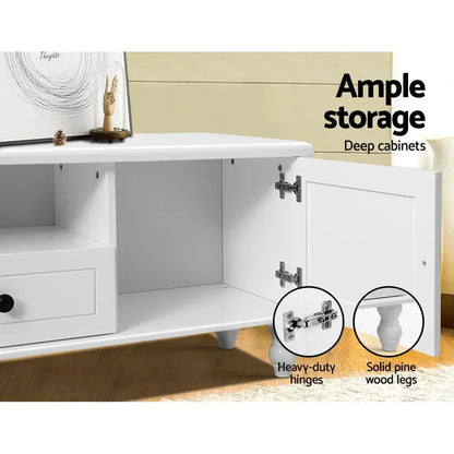 Artiss TV Cabinet Entertainment Unit 160cm White Kubi - Stacks Warehouse