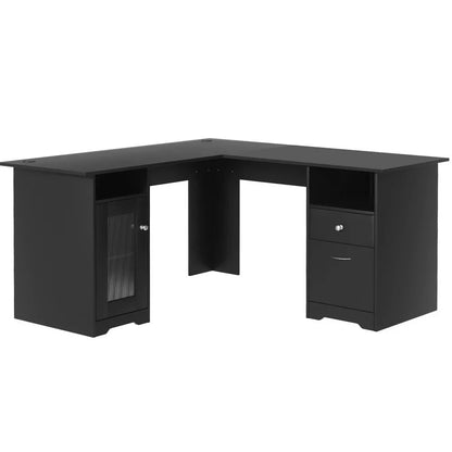 Artiss Computer Desk L-shaped Corner Table with Storage - Stacks Warehouse