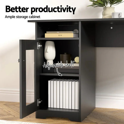 Artiss Computer Desk L-shaped Corner Table with Storage - Stacks Warehouse