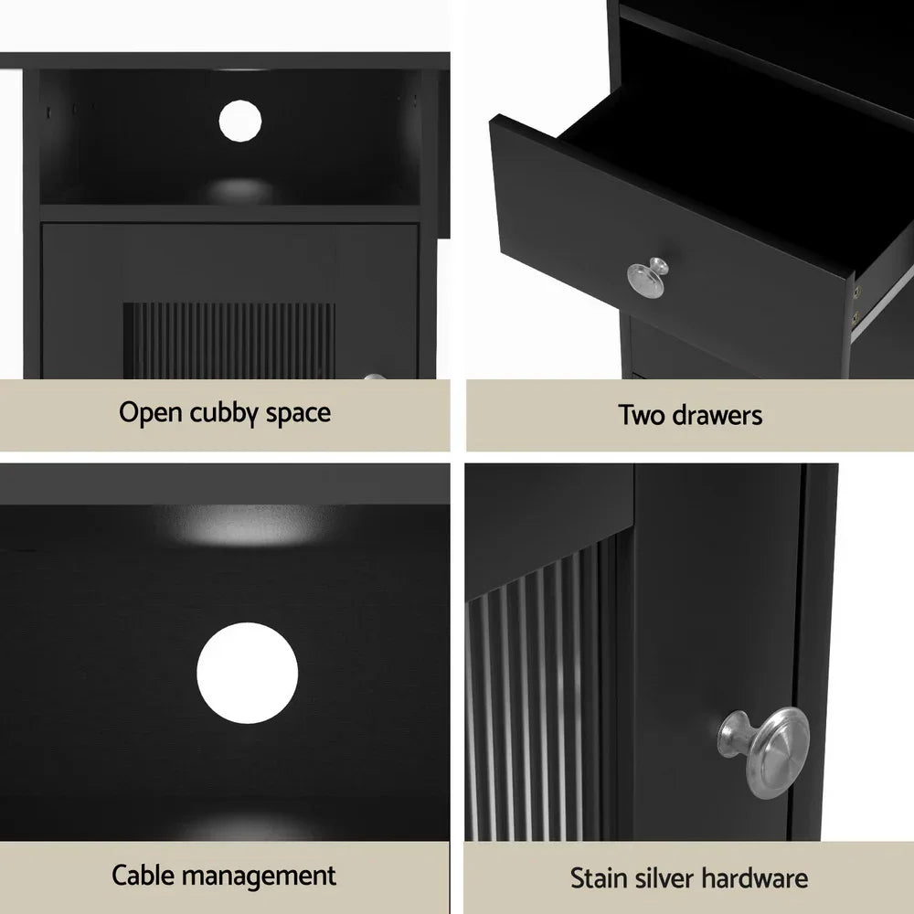 Artiss Computer Desk L-shaped Corner Table with Storage - Stacks Warehouse