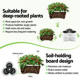 Vertical Garden Planter 5 Tier Stackable 35x35x75cm Wheels White