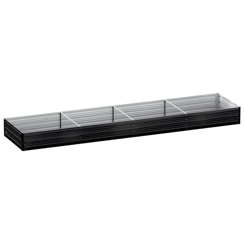 Green Fingers Raised Garden Bed 2 Pcs 210x90cm Planter Box Container Galvanised Metal Outdoor