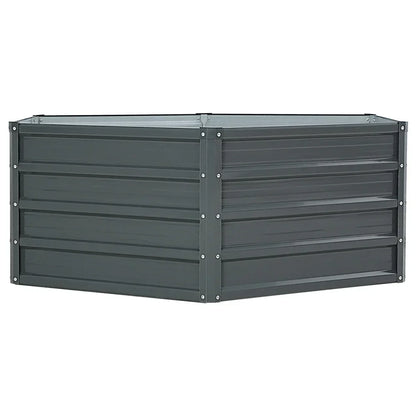 Green Fingers 2x Garden Bed 130x130x46cm Planter Box Raised Container Galvanised