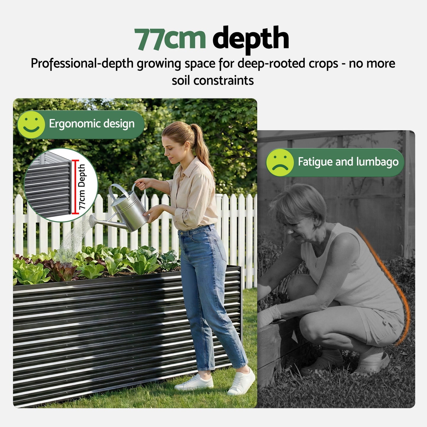 Green Fingers Raised Garden Bed | 2-in-1 | 320cm/160cm