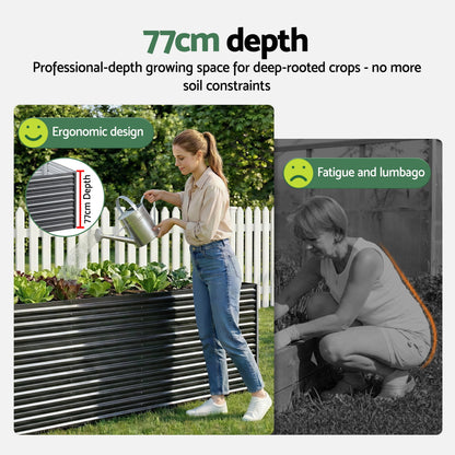 Green Fingers Raised Garden Bed | 2-in-1 | 320cm/160cm
