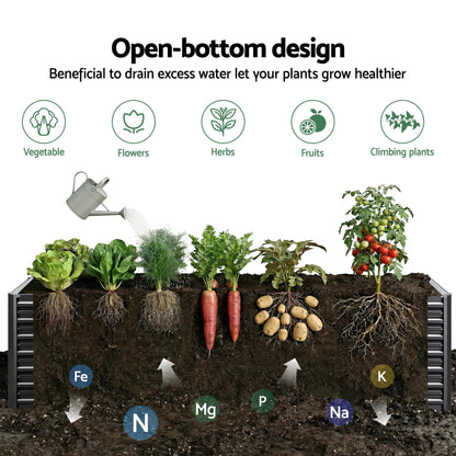 Green Fingers Raised Garden Bed | 2-in-1 | 320cm/160cm