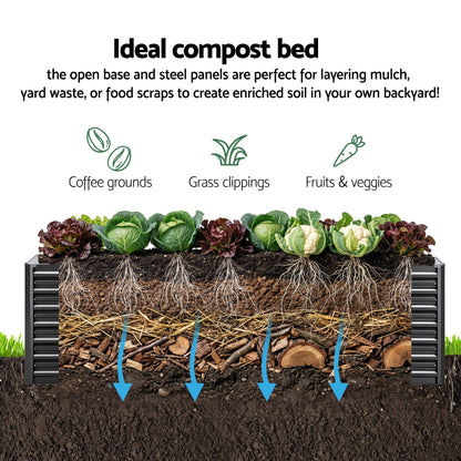 Green Fingers Raised Garden Bed | 2-in-1 | 320cm/160cm