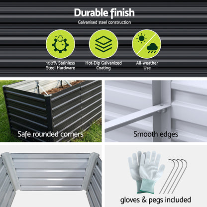 Green Fingers Raised Garden Bed | 2-in-1 | 320cm/160cm