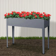 Green Fingers Garden Bed Elevated 100X80X30cm Planter Box Container Galvanised - Flea Market