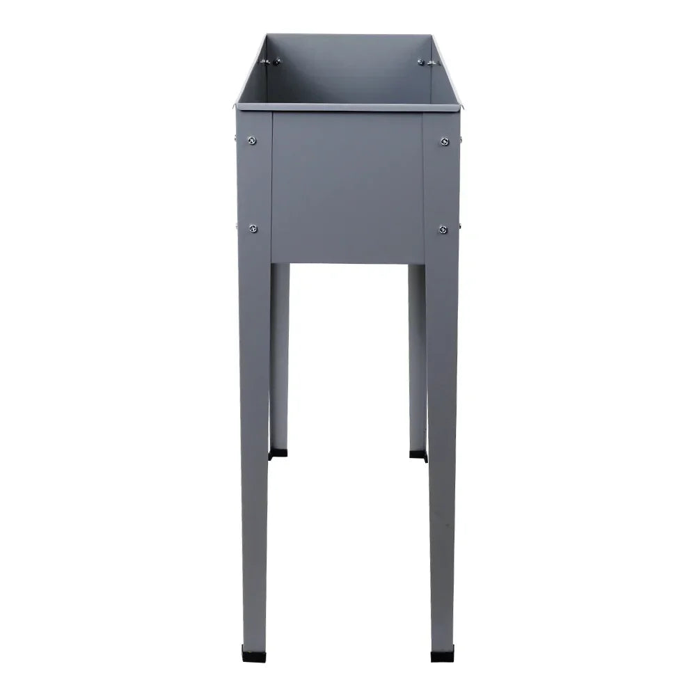Green Fingers Garden Bed Elevated 100X80X30cm Planter Box Container Galvanised - Stacks Warehouse