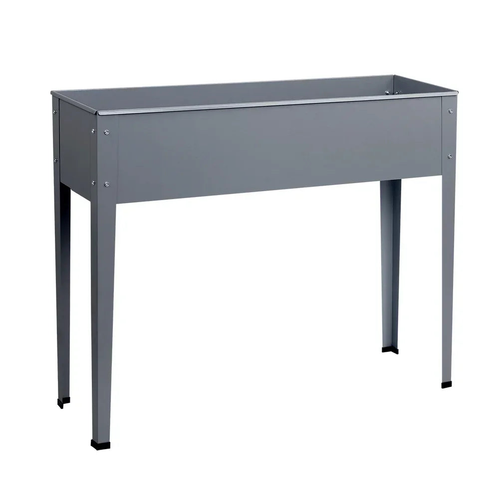 Green Fingers Garden Bed Elevated 100X80X30cm Planter Box Container Galvanised - Flea Market