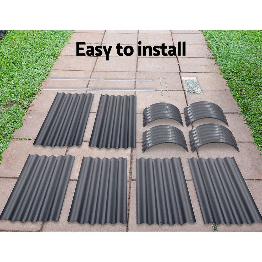 2x Raised Garden Bed 240X80X42cm Oval - Stacks Warehouse
